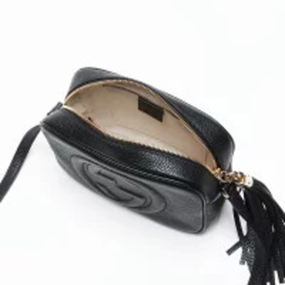 Gucci Soho Fringe Leather Shoulder Bag Black - Picture 13 of 13